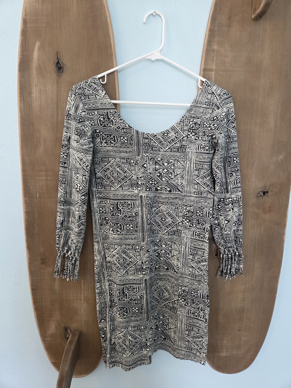 Billabong Black and White Patterned Mini Dress